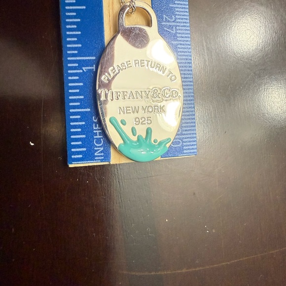 Tiffany & Co. Silver Oval Splash Pendant Necklace - Picture 5 of 6